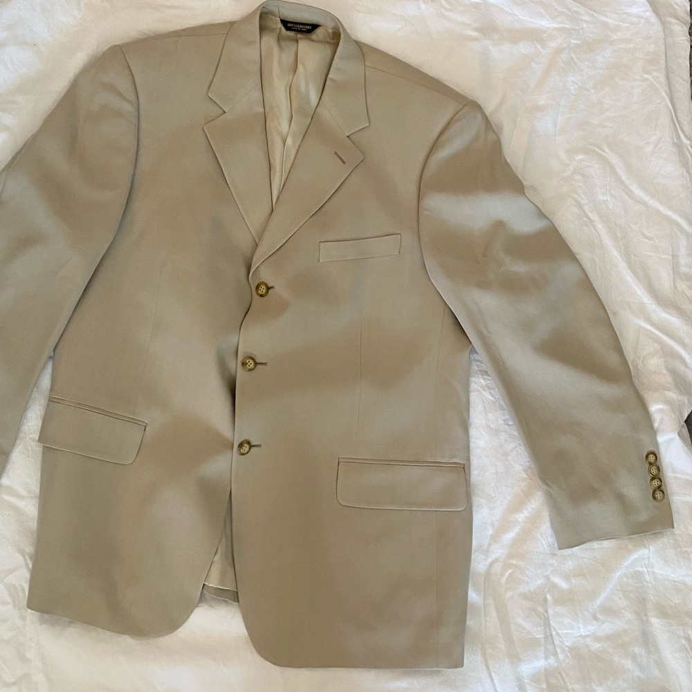 Bill Blass Beige Blazer with Gold Buttons